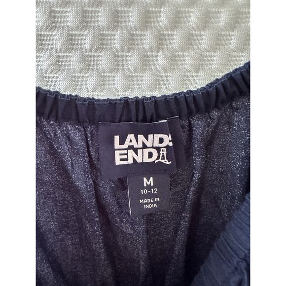 Land’s End Blue Striped Midi Dress Size Medium 10 12 - Picture 3 of 12